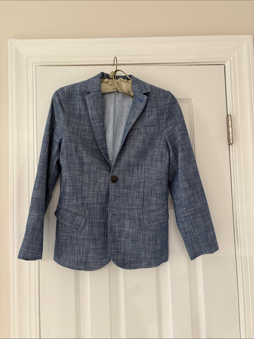 Mini Boden boys chambray blazer